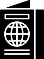 Passport Glyph Icon Design vector