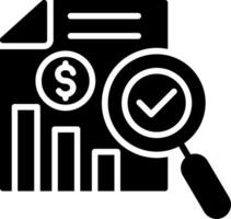 Verification Glyph Icon Design vector