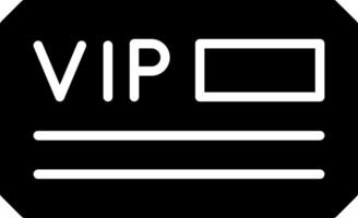 Vip Card Glyph Icon Design vector
