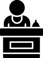 Receptionist Glyph Icon Design vector