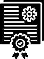 Quality Control Glyph Icon Design vector
