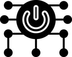 Power Button Glyph Icon Design vector