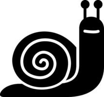 Snail Glyph Icon Design vector