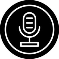 Mic Glyph Icon Design vector