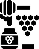 Honey Glyph Icon Design vector