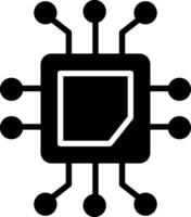 Processor Glyph Icon Design vector