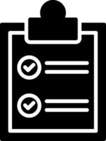 Checklist Glyph Icon Design vector