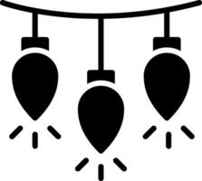 Decorative Lights Glyph Icon Design vector