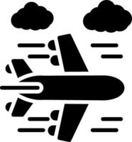 Flight Glyph Icon Design vector