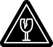 Fragile. Glyph Icon Design vector