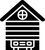House Garage Glyph Icon Design vector