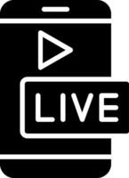 Live Glyph Icon Design vector