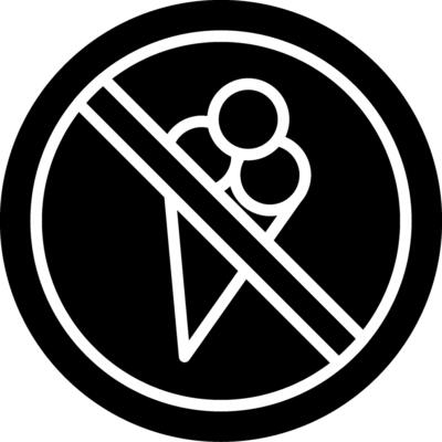 No Ice Cream Glyph Icon Design