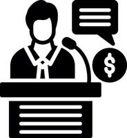 Speech Glyph Icon Design vector