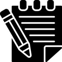 Notepad Glyph Icon Design vector