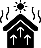 Thermal Insulation Glyph Icon Design vector