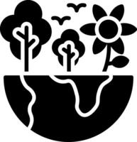 Eco Erath Glyph Icon Design vector