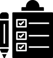 Check List Glyph Icon Design vector