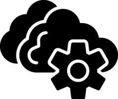Cloud Glyph Icon Design vector