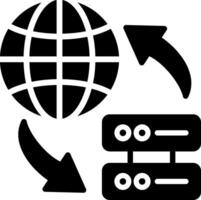 Data Sharing Glyph Icon Design vector