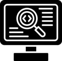 Code Review Glyph Icon Design vector