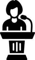 Lectern Glyph Icon Design vector