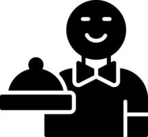 Waiter Glyph Icon Design vector