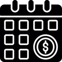 Schedule Glyph Icon Design vector