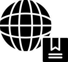 Global Delivery Glyph Icon Design vector