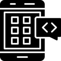 Mobile Application Glyph Icon Design vector