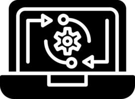 Process Glyph Icon Design vector