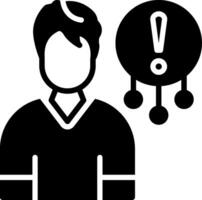 Human Error Glyph Icon Design vector