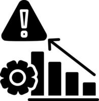 Risk Glyph Icon Design vector