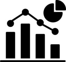 Analytics Glyph Icon Design vector