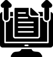 Upload Glyph Icon Design vector