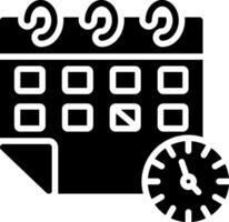 Timetable Glyph Icon Design vector