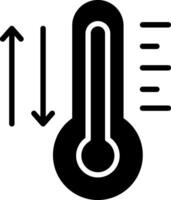 Thermometer Glyph Icon Design vector