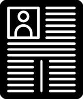 CV Glyph Icon Design vector