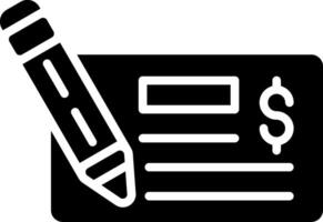Checkbook Glyph Icon Design vector