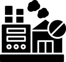 Factory Glyph Icon Design vector