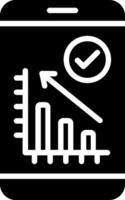 Analytics Glyph Icon Design vector