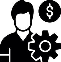 Management Glyph Icon Design vector