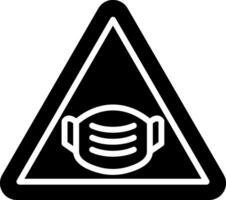 Mask Glyph Icon Design vector