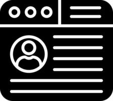 Profile Glyph Icon Design vector