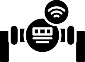 Meter Glyph Icon Design vector