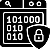 Encrypted Glyph Icon Design vector