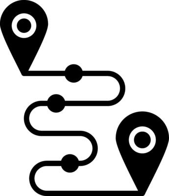 Route Glyph Icon Design
