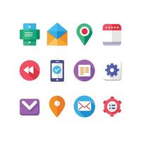 Contact Icon Set Collection Illustration vector