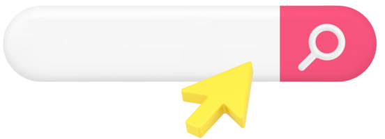 Internet search engine optimization SEO bar cursor information browsing research 3d icon png