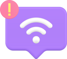 Internet wi fi network error jamming wireless wifi signal quick tips 3d icon realistic png
